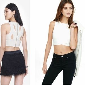 $7 CLEARANCE - Express XS White Crop Top